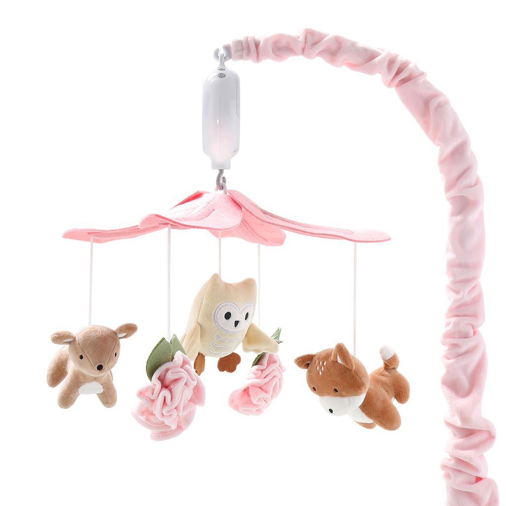 The Peanutshell Pink Little Forest Musical Crib Mobile photo 8