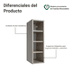 thumbnail image 3 of Mueble De Cocina Botellero Madesa 4 Niveles 20cm Crema, 3 of 5