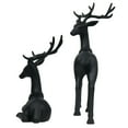 thumbnail image 2 of Leutsin Blow Mold Deer Outdoor Christmas Decoration - Elegant Deer Statues Christmas Tabletop Decorations,Ideal for Mantel Living Room Bedroom Office,Matte Texture,Black,Set of 2, 2 of 7