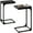 Black1, variant on Table Side Table Set of 2 Living Room Sets C Shaped Couch Tray End Tables Farmhouse, Rustic Brown