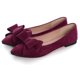 thumbnail image 4 of Zapatillas de ballet TN TANGNEST para mujer, ante rojo vino, talla 39 (7.5), elegantes, 4 of 7