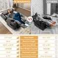 thumbnail image 4 of Oversized Dual Motor Power Lift Recliner for Elderly, Extended Footrest, Large Infinite Position Lay Flat Chair for Living Room with Massage & Heat, Lumbar Pillow, USB & Type-C Ports, Gray, 4 of 8