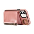 thumbnail image 3 of Allytechgroup Stylish iPhone 11 Wallet Case, Secure Phone Case for Apple iPhone 11, Multi-functional and Durable, Ring Holder Hand Wrist Stand Shockproof Case for Women Men, Pink, 3 of 7
