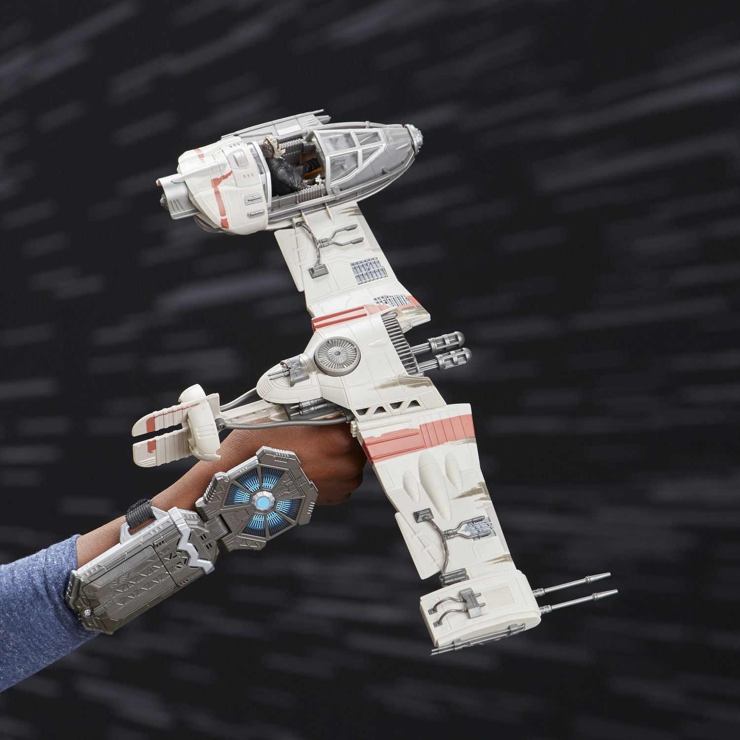Star Wars Force Link - Speeder à ski de la Résistance et figurine du capitaine Poe Dameron
