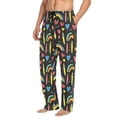 thumbnail image 6 of Crayons and Rainbows Hearts Mens Pajama Pants Cotton Elastic Waistband Lounge Sleep Pajama Bottoms Pj with Pocket, 6 of 7