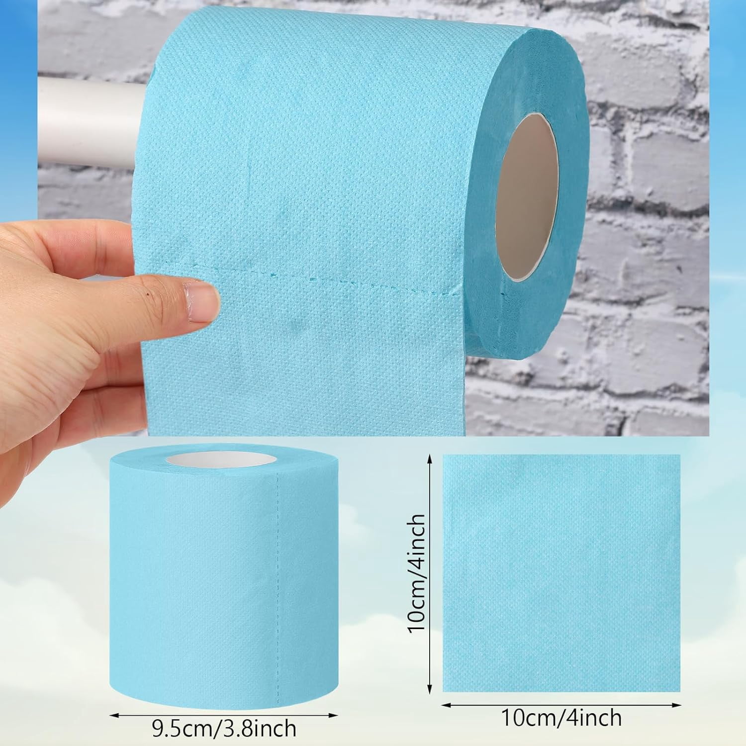 8 Rolls Colored Toilet Paper Multicolor Funny Novelty Toilet Paper Gift Sustainable and Soft for Home Decoration, Office, Halloween, Fall, Xmas Party, Camping, Travel(Multicolor)
