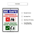 thumbnail image 2 of Be Safe And Practice Social Distancing 6 Feet Safety Protect Your Business, Home & Colleagues Aluminum Metal Sign 12"x18", 2 of 5
