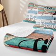 thumbnail image 4 of Erosebridal Vintage Sea Beach Quilt Full for Teens,Boys Girls Ombre Ocean Starfish Full Bedspread Sets, 4 of 7