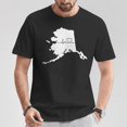 thumbnail image 2 of I Love Alaska Heartbeat Graphic Tee Unisex Adult Cotton Casual Alaska Lover Gift or Everyday Wear, Size S, Color Black, 2 of 3