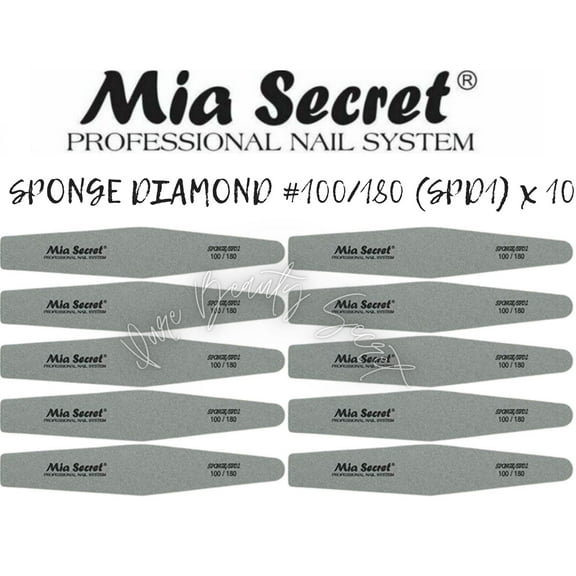 Mia Secret - NAIL FILE - SPONGE DIAMOND #100/180 (SPD1) x 10
