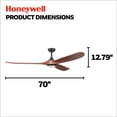 thumbnail image 5 of Honeywell Taiga 70 Inch Ceiling Fan with Redwood Blades, LED Light & Remote, Matte Black, 5 of 12