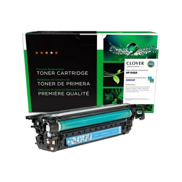 Clover Imaging Group - Extended Yield - cyan - compatible - box - remanufactured - toner cartridge (alternative for: HP 648A, HP CE261A) - for HP Color LaserJet Enterprise CP4025dn, CP4025n, CP4525dn, CP4525n, CP4525xh