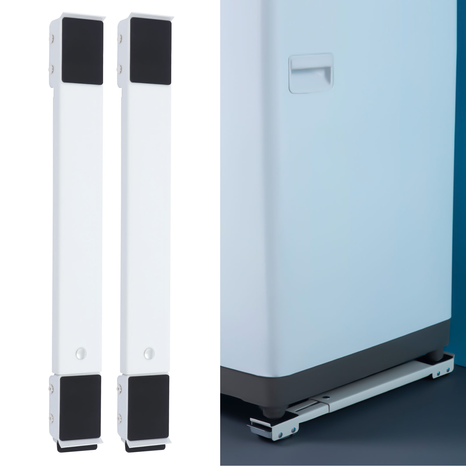 TOOL1SHOoo Adjustable Mini Fridge Stand Extendable Appliance Rollers Mobile Washing Machine Base Stand