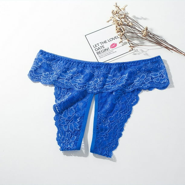 Bragas de talla grande con entrepierna abierta para mujer ropa interior transparente de encaje lenceria Sexy tangas de estiramiento Culotte para mujer 6 colores Tan Jianjun unisex Walmart en linea