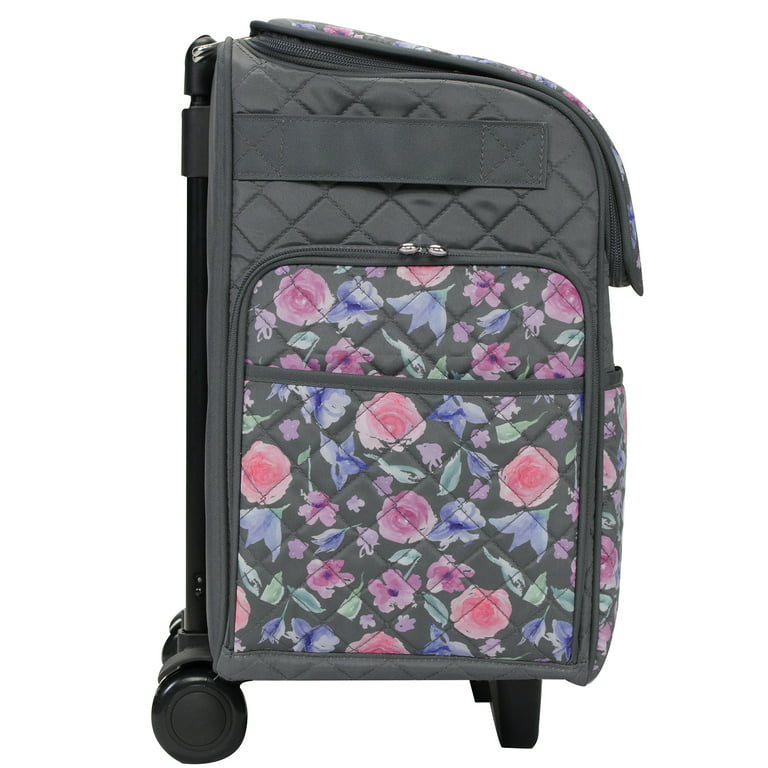 Rolling Scrapbook Case, Purple & Floral - Everything Mary