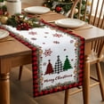 thumbnail image 3 of Red Plaid Christmas Dresser Scarf Farmhouse, Dining Table Decorations for Wedding/Parties, Vintage Xmas Tree Winter Farmhouse Table Runner 70 Inches Long for Kitchen Dining, 13 x 70 In, 3 of 9