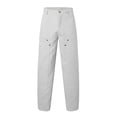 thumbnail image 5 of Men's Casual Pants Mens Slim Fit Straight Tube Retro Hop Pants Street Jeans Grey 2XL, 5 of 5