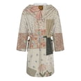thumbnail image 5 of Women's Fleece Plush Robe Long Warm Plush Bathrobe Loungewear Jacket Printed Comfort Robe, 5 of 5