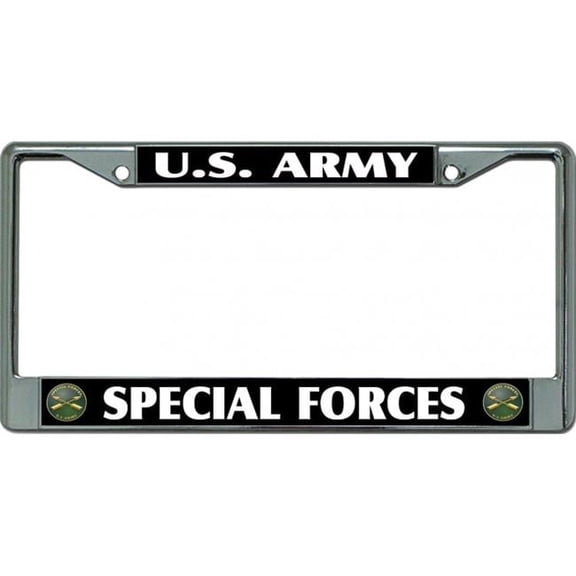 U.S. Army Special Forces Chrome License Plate Frame
