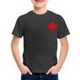 thumbnail image 3 of T-shirt Graphique Feuille d'Érable pour Garçons Drapeau du Canada Col Rond Manches Courtes Blouse Filles Fête Nationale Décontracté Patriotic 1st July Été Fête du Canada Célébration T-Shirt Graphique Filles, 3 of 4