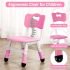 thumbnail image 4 of Height Adjustable Ourlova Kids Table and Chairs Set with Non-Slip Legs, Arts & Crafts Desk, Max Load 300lbs, 4 of 7