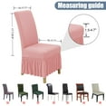 thumbnail image 6 of SUKAIKEQA Dining Room Chair Covers Set of 4, Stretch Parsons Slipcovers with Skirt Super Fit Spandex Chair Seat Protector Cover for Dining Room, Hotel, Ceremony,Pink, 6 of 6