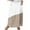 Khaki, variant on Mrat Womens Midi Skirt Women's Casual Retro Floral Skirts Linen Elastic Waist Pleated Maxi Skirt with Pockets Plus Size Skirts S-153 Khaki 3XL