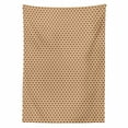 thumbnail image 2 of Geometric Tablecloth, Grid Triangles with Rhombus and Hexagon Design Retro Colors Abstract, Rectangle Satin Table Cover for Dining Room and Kitchen, 60" X 84", Beige Coral Dark Taupe, by Ambesonne, 2 of 2