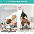 thumbnail image 4 of Colorful Extra Large Floral Dog Bowl Mat - Floral Print Pet Food Mat with Wildflower and Butterfly Illustration, 4 of 5