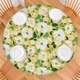 thumbnail image 2 of Round Fitted Tablecloth with Elastic Edges Fits 45"-52" Round Tables Pioneer Colorful Floral Waterproof Table Cover Washable Indoor and Outdoor for Party Kitchen Dinner Banquet Patio Picnic, 2 of 7