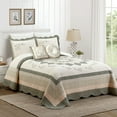 thumbnail image 2 of Modern Heirloom Harper Floral Embroidered Pieced Bedspread, Green, Queen Size, 2 of 4