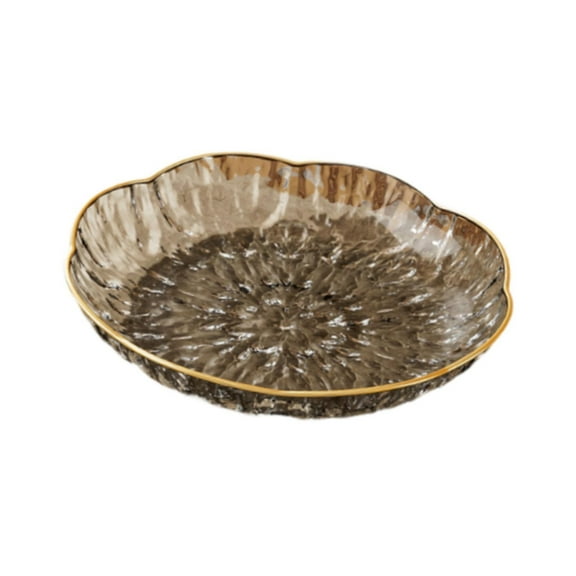 Clear Fruit Plate Food Serving Tray Anti Slip Plastic Material for Household Party Dessert Use