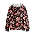 thumbnail image 2 of Xoenoiee Christmas Candy Print Fleece Full Zip Hoodies Oversized Kids Trendy Graphic Hoodies Pullover Sweatshirt for Teen Boys Girls Spring Fall Casual Tops with Pocket, 8-10 Years, 2 of 7
