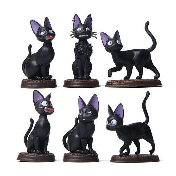 Figure Toy Collection, modelo 6 piezas, anime Jiji Black Cat