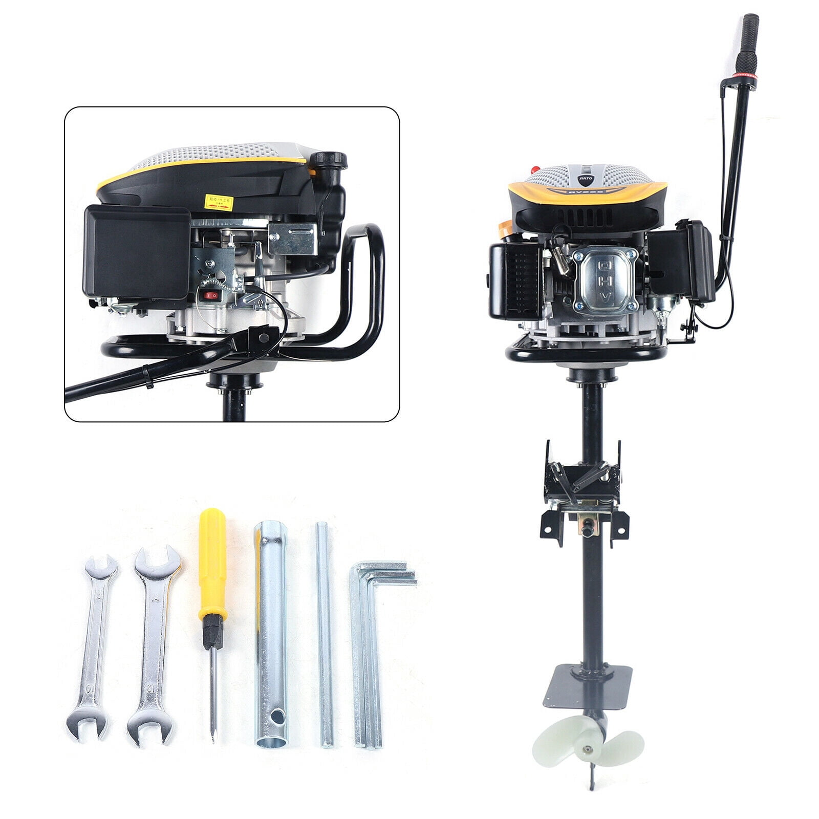RATO 9HP 4-Stroke Outboard Motor Multicolor Gasoline Outboard Boat Motors