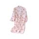 thumbnail image 1 of Qarigey Albornoz de melocotón para mujer, Kimono largo de primavera y verano, camisón de crepé para mujer, bata absorbente para el sudor, Pijama Rosa L, 1 of 6