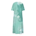 thumbnail image 5 of ClodeEU Women's Summer Short SleeveV Neck Flowy Maxi Dresses ,Casual Elegant Long Dresses Multicolor02,Womens Plus M, 5 of 6
