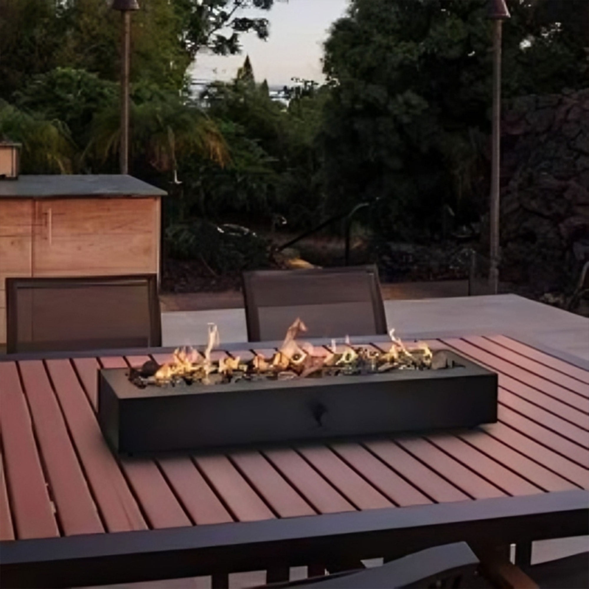 Four Seasons Courtyard 10,000 BTU Gas Tabletop 14" Stainless Steel Fire Pit