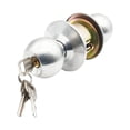 thumbnail image 2 of Poignée de Serrure de Porte, Poignée Intérieure Sans Bavure Poignée Ronde Boule Serrure de Porte Chambre Bouton Boule Ronde avec Serrure Poignée de Porte Serrure Acier Inoxydable Ensemble de Serrure de Porte Chambre Boule Poignée Sans Bavure Clé, 2 of 7