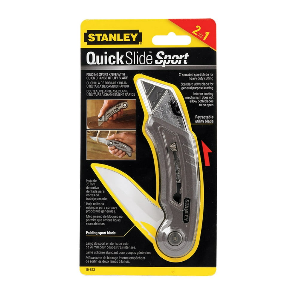 Stanley QuickSlide 45/8" Sliding Utility Knife Gray 1 pk