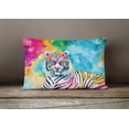 thumbnail image 4 of Hippie Animal White Tiger Throw Pillow, 4 of 4
