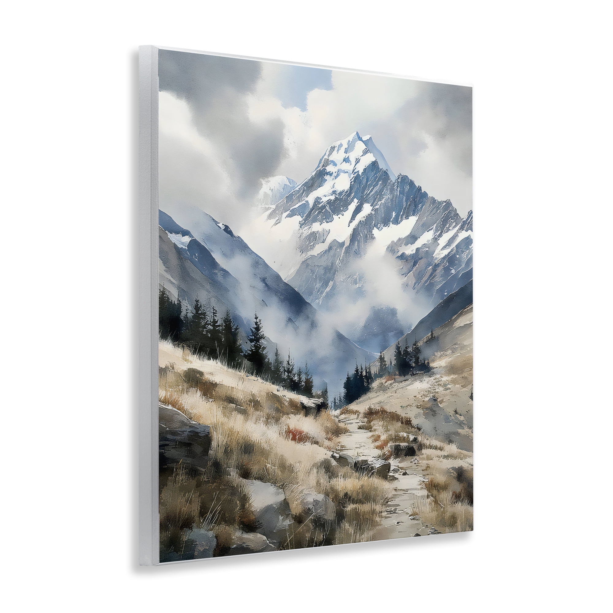 Stupell Industries Snow Caps Mountain Peaks Wall Plaque Art, design by Franklyn Gregory