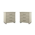 thumbnail image 2 of FESTIVO 3-Drawer Nightstand with Elevated Metal Legs, Set of 2 Beige, 2 of 5