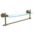 thumbnail image 4 of Retro Wave Collection Glass Vanity Shelf with Integrated Towel Bar - Matte Black / 18 Inch, 4 of 7