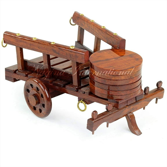 Bullock-Cart Style Cup Trays (6 Coaster Set)