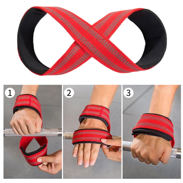 Figura 8 DeadLift muñequera antideslizante para equipo de musculación (S rojo) Ndcxsfigh Para Estrenar