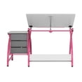 thumbnail image 4 of Studio Designs Home Office Comet Center with Stool - Pink/Spatter Gray, 4 of 10
