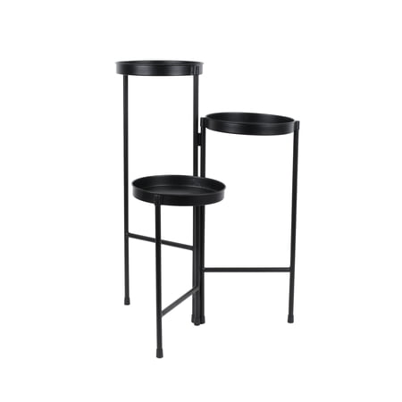 MAINSTAYS BLACK METAL 3 TIER PLANT STAND