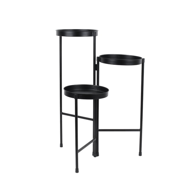 Mainstays Black 8" Metal 3-Tier Plant Stand
