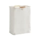 thumbnail image 1 of Cesta de lavandería plegable impermeable de color blanco con asa de madera, perfecta para el baño y el hogar, 1 of 8